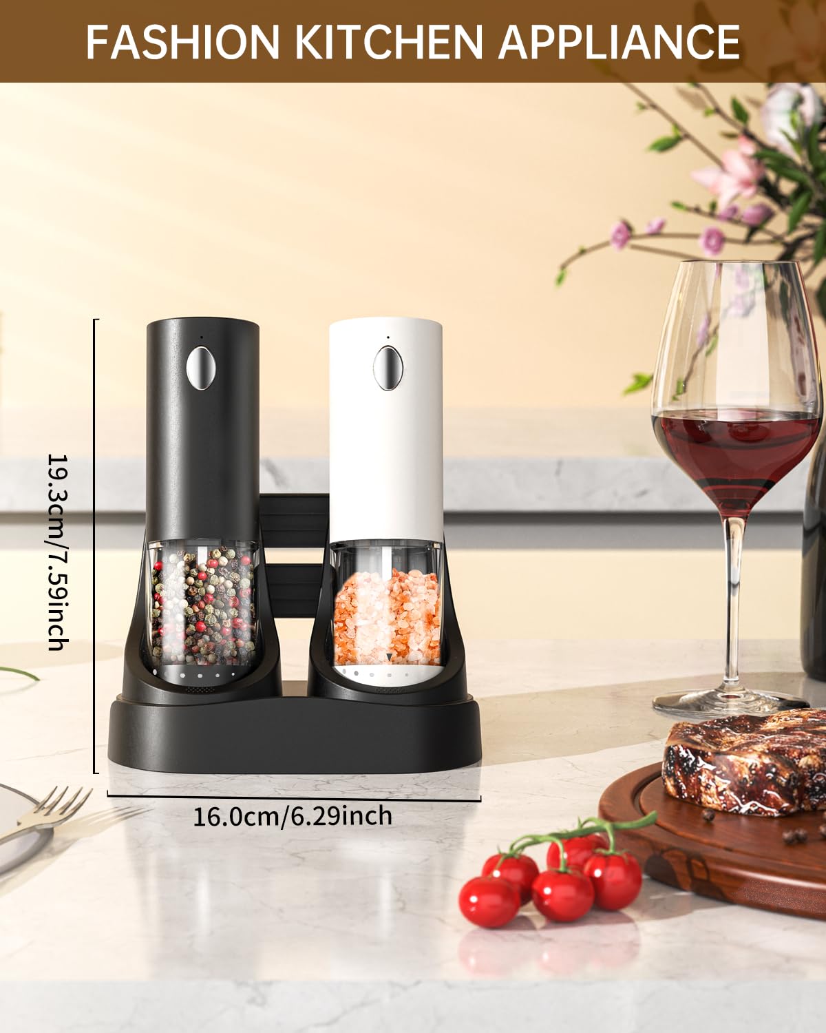CIRCLE JOY USB charging base charges both grinders quickly.