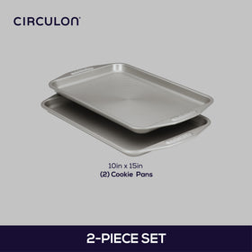 Circulon 10x15 cookie pans ideal for batch cookies and even browning.