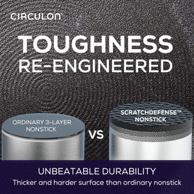 Circulon A1 3-qt pan is dishwasher-safe for convenient maintenance