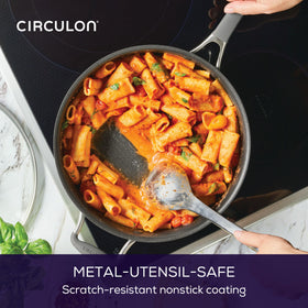 Circulon A1 is dishwasher-safe for convenient cleanup after cooking.