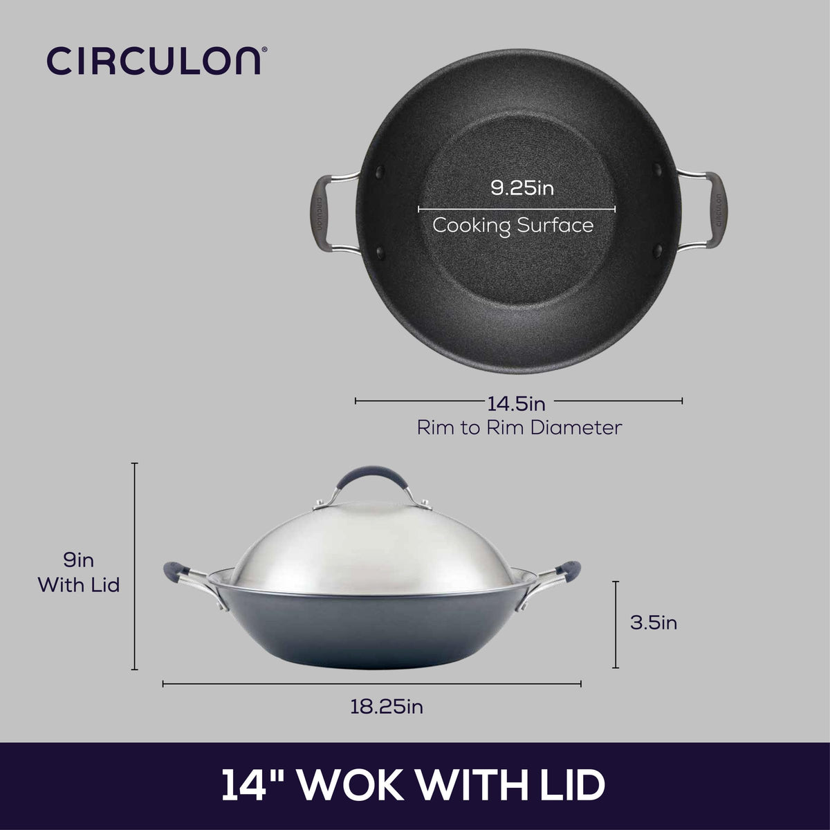 Circulon A1 nonstick inside-out feature emphasizes easy release and quick cleanup.