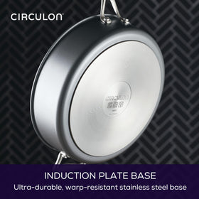 Circulon A1 oven-safe up to 400°F with lid at 350°F.