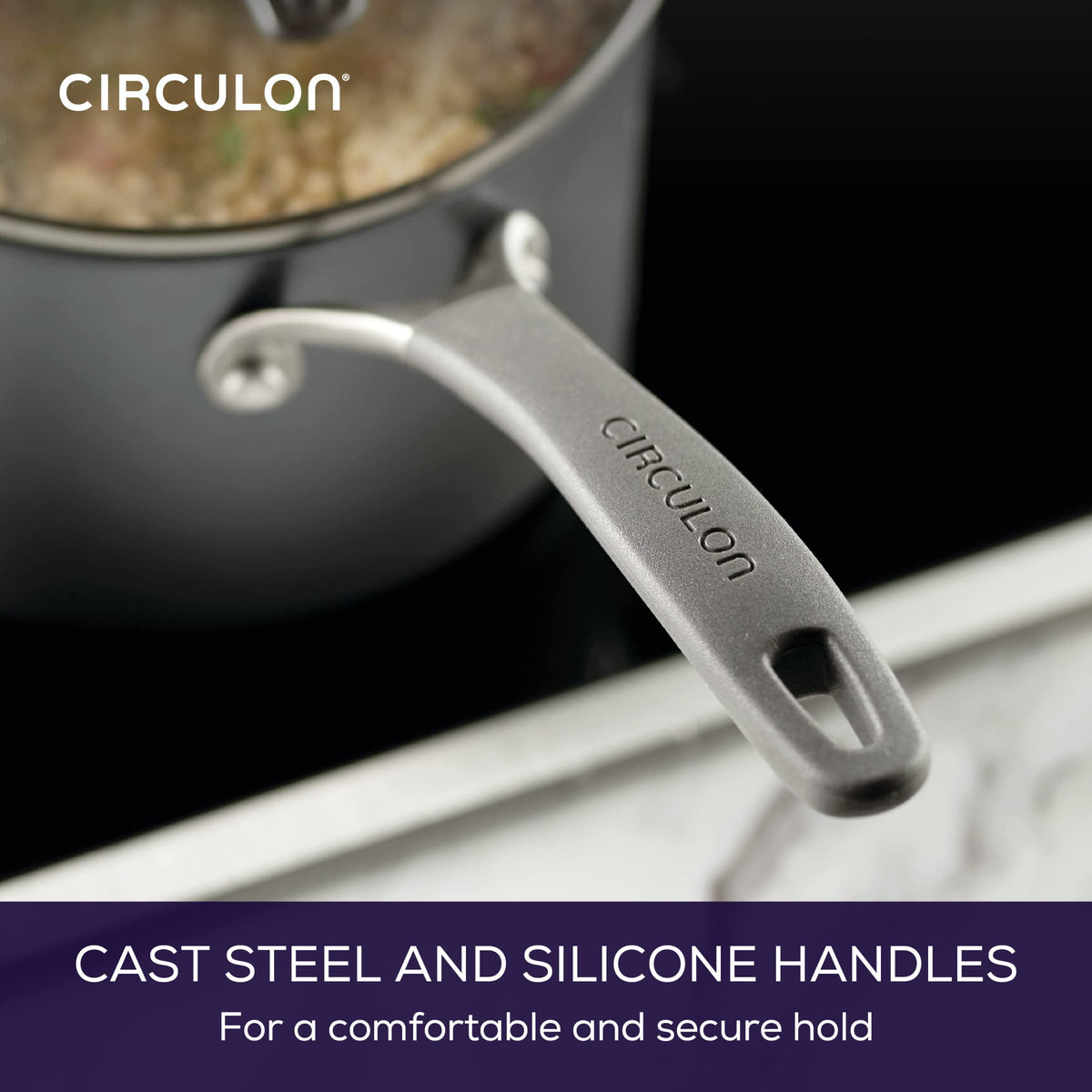 Circulon A1 pan withstands oven heat up to 400°F for versatile cooking