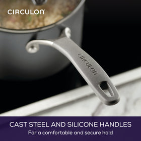 Circulon A1 pan withstands oven heat up to 400°F for versatile cooking