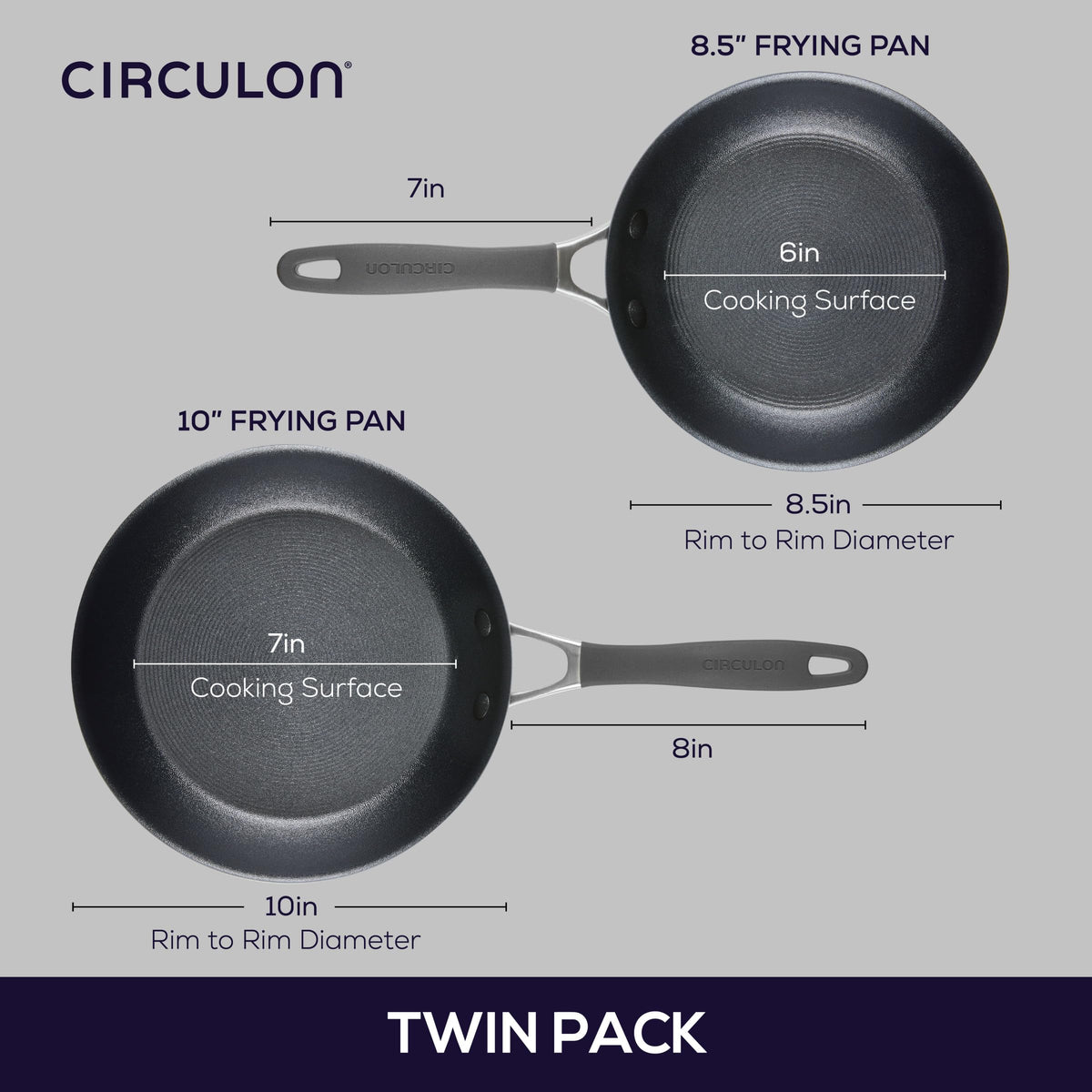 Circulon A1 ScratchDefense 10-inch skillet on stovetop for even heat