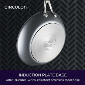 Circulon A1 ScratchDefense pan is dishwasher safe for quick cleanup after meals