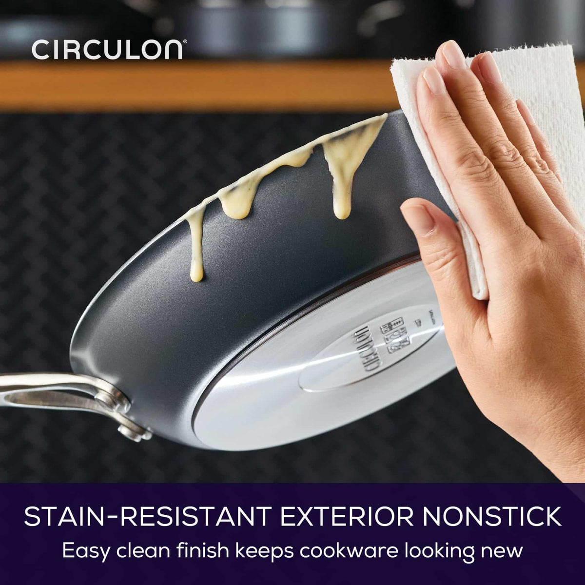 Circulon A1 ScratchDefense induction-base adds durability and efficiency on compatible stoves