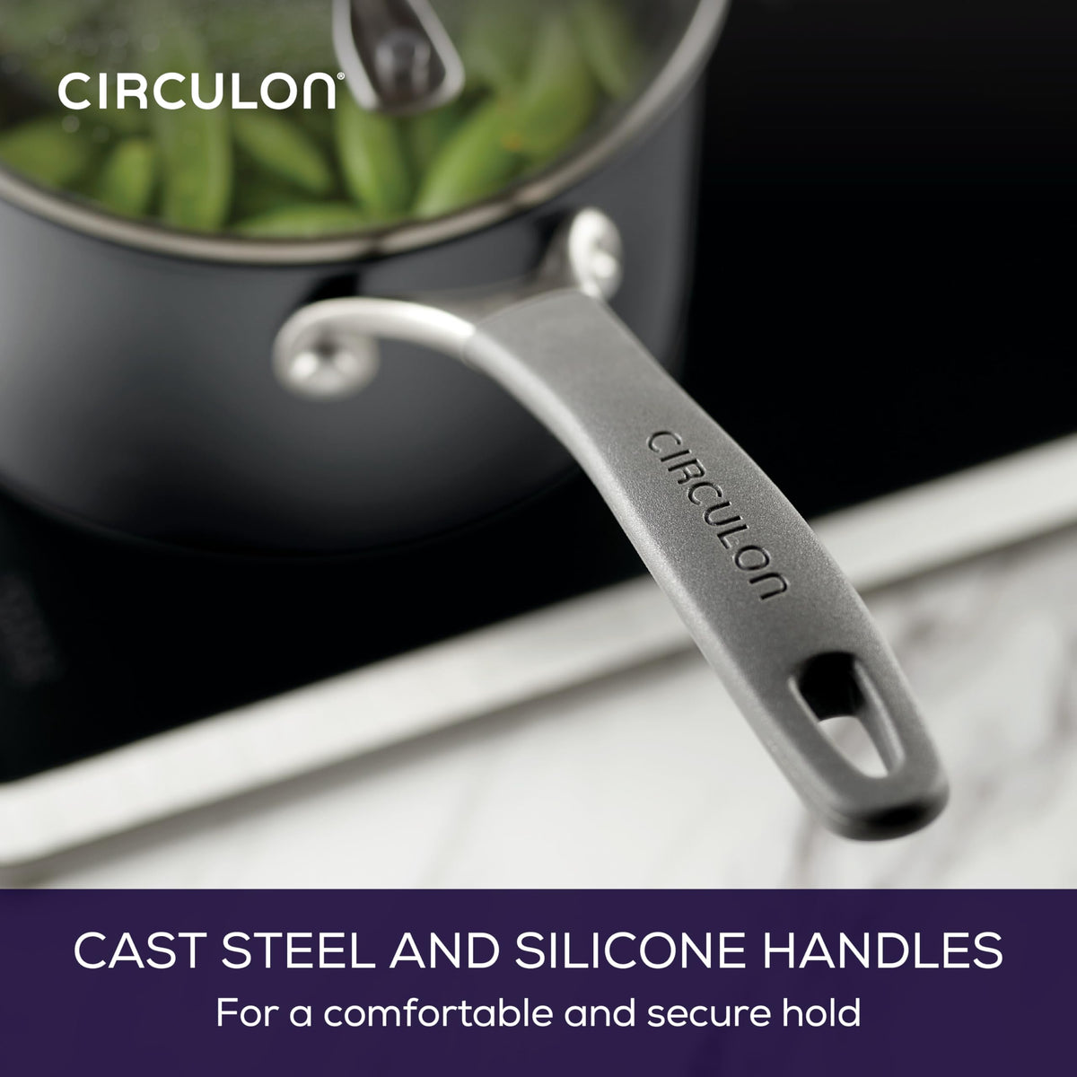 Circulon A1 ScratchDefense exterior resists wear and cleans easily.
