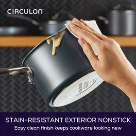 Circulon A1 induction-base ensures fast, even heat across cooktops.