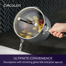 Circulon A1 aluminum core delivers fast, even heat distribution
