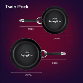 Circulon hard anodized construction provides durable, even heating on the stovetop.