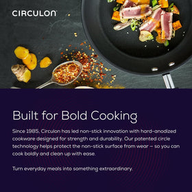 12-inch frying pan ready for sauté, sear, or simmer