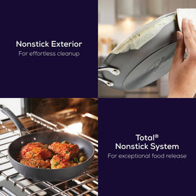 Circulon Radiance deep fry pan with dual riveted handle offers confident grip