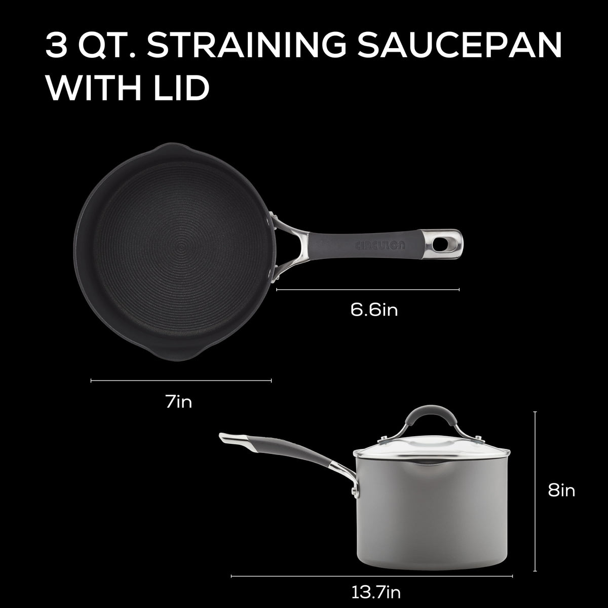 Circulon Radiance hard-anodized surface delivers even heat during cooking