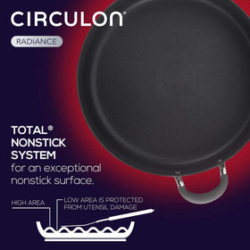 Circulon Radiance oven-safe up to 400°F for stove-to-oven meals.