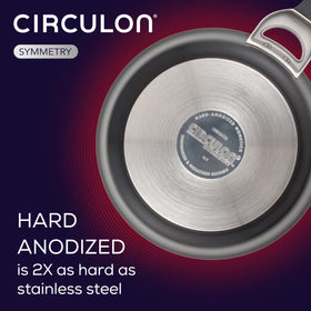 Circulon Symmetry bottom heat distribution optimized for even cooking.