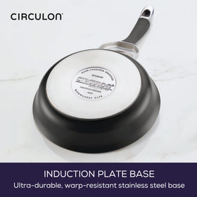 Circulon Symmetry frypan dishwasher-safe design for quick cleanup.