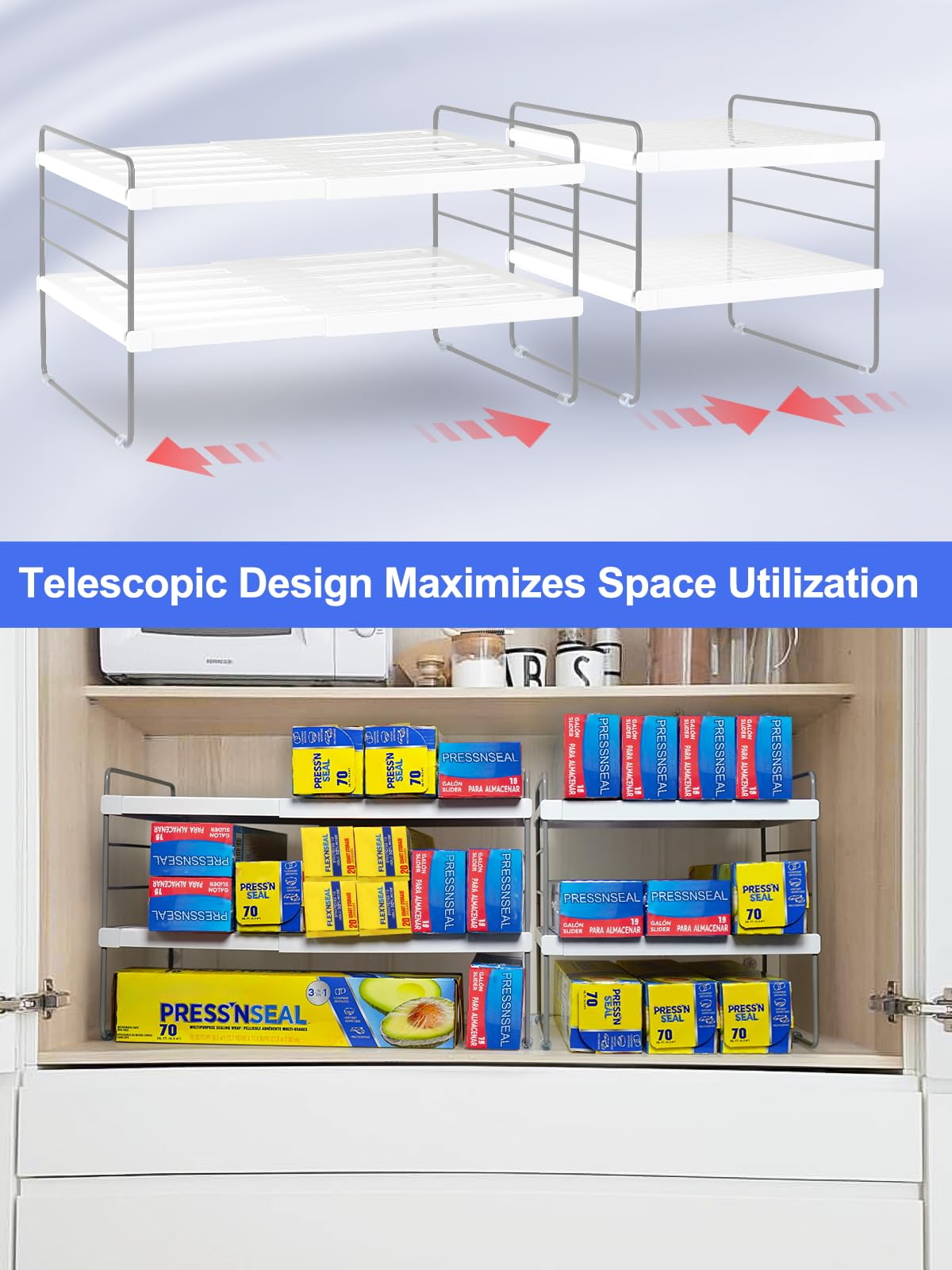 Cirhy open-wire design provides clear visibility of stored items.