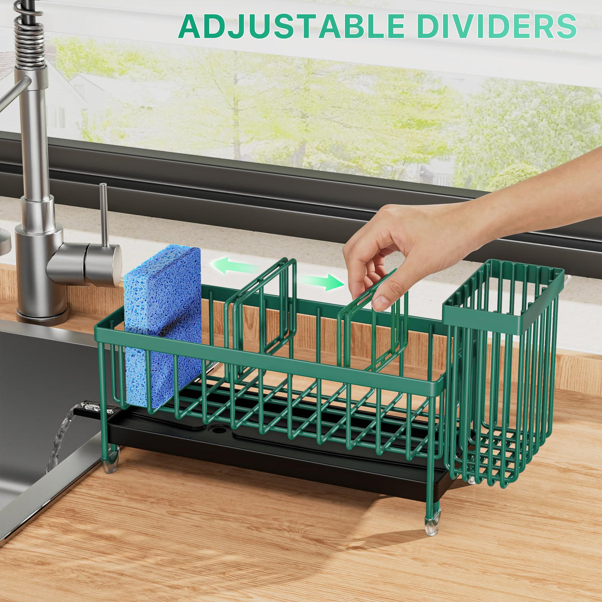 Upgraded brush holder accommodates multiple brushes for neat cleaning setups.