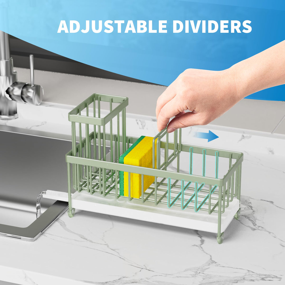 Cisily divider design creates three storage zones for better organization.