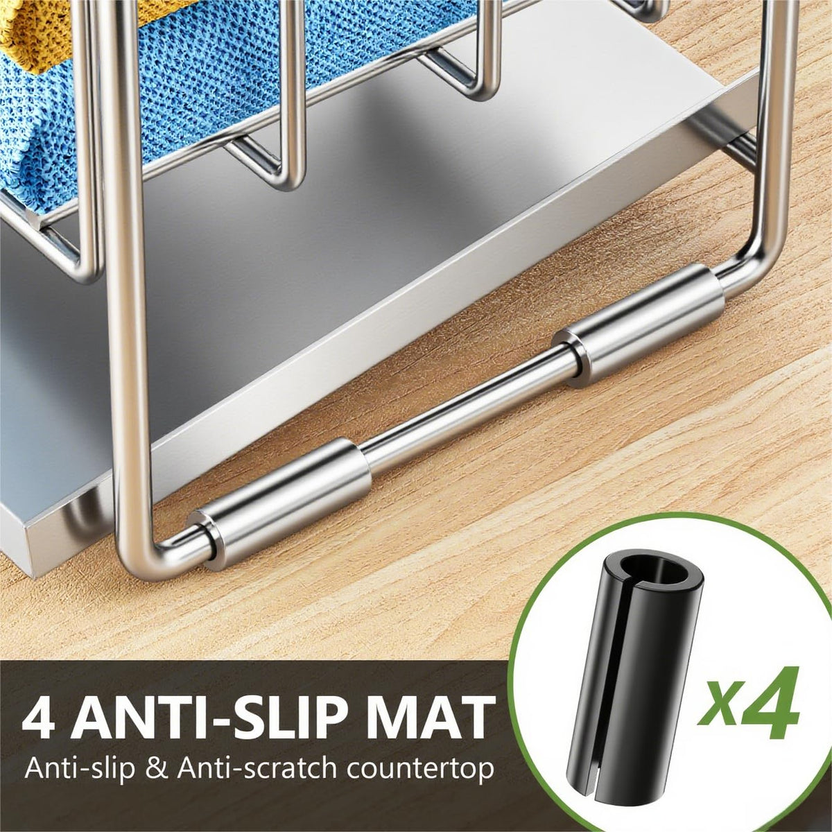 Cisily drain incline board drains water back to sink keeping counter dry.