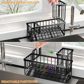 Cisily extended-capacity sink organizer fits large bottles and accessories.