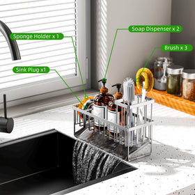 Cisily brush holder saves counter space while letting brushes dry after washing