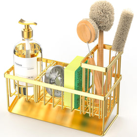 Cisily Gold countertop organizer pairing sink accessories for a tidy space