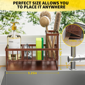 Cisily compact-size sink organizer fits tight kitchen spaces.