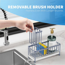 Cisily kitchen sink organizer helps reduce countertop clutter and mess