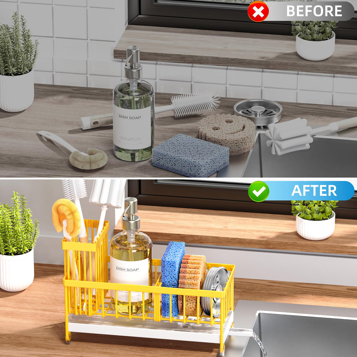 Cisily ready-to-use design requires no installation on countertops.