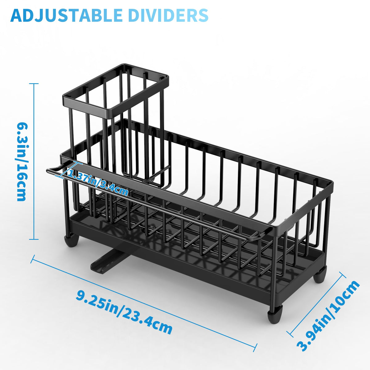 Cisily rustproof stainless steel black finish resists corrosion and looks sleek.