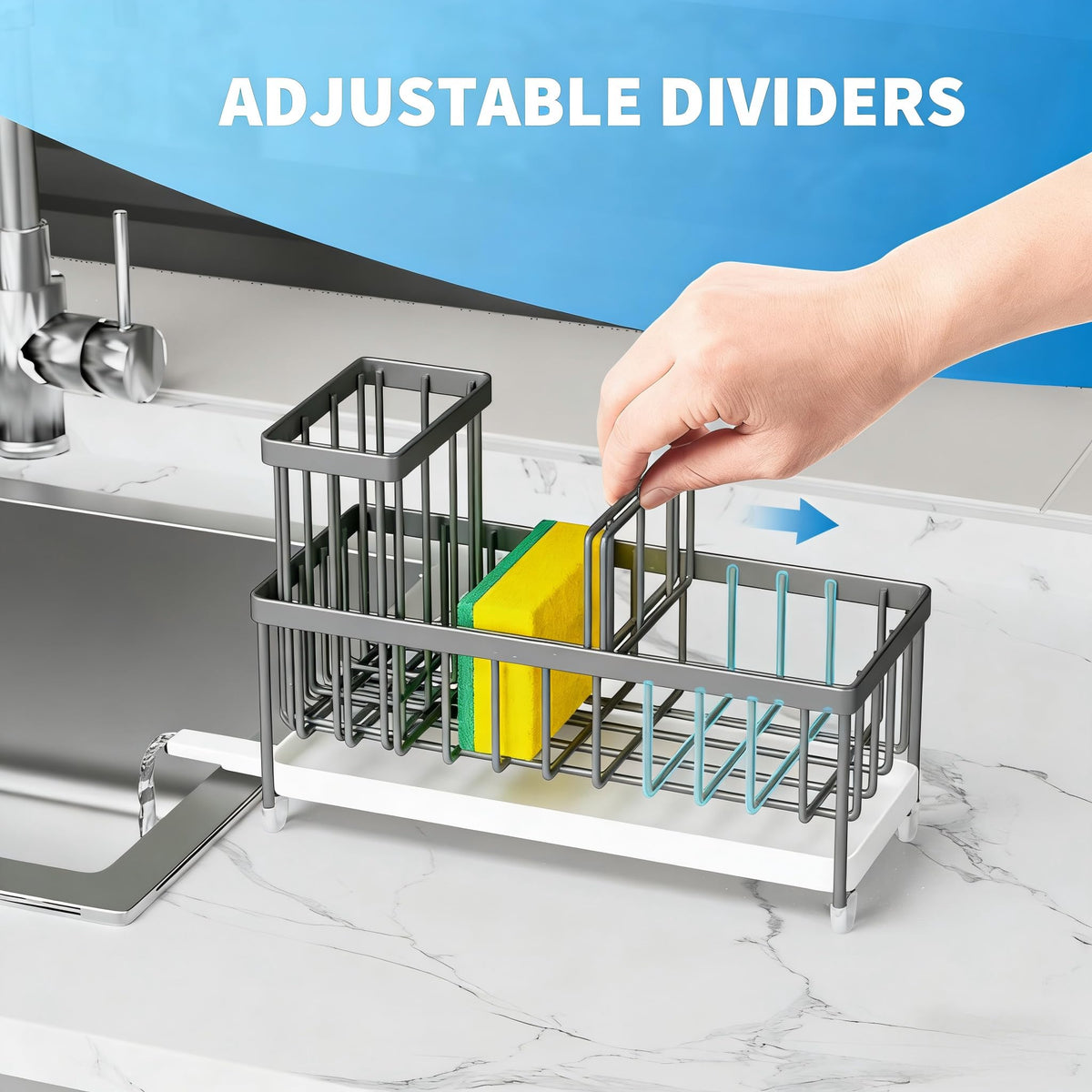 Cisily rustproof stainless steel construction resists corrosion for durable kitchen storage