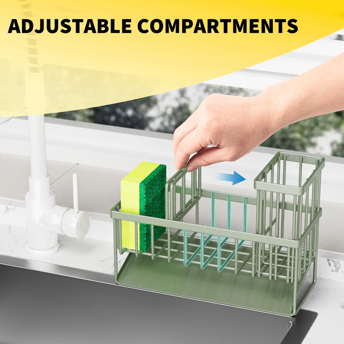 Automatic drainage system channels water away for a cleaner area.
