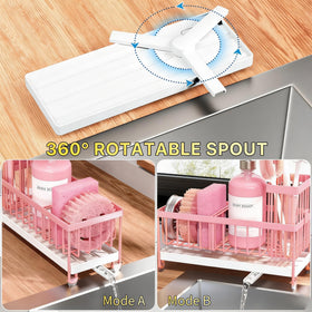 Cisily sink caddy with brush holder helps dry brushes after use