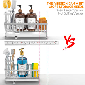 Cisily sink caddy compact design fits small kitchens without clutter.