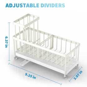 Cisily sink caddy with compact footprint saves counter space and organizes items