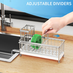 Cisily divider design keeps sponge, brushes, and stopper in separate slots.