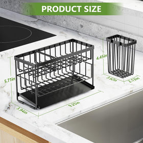 Cisily inclined drain board directs water back to the sink, minimizing water marks