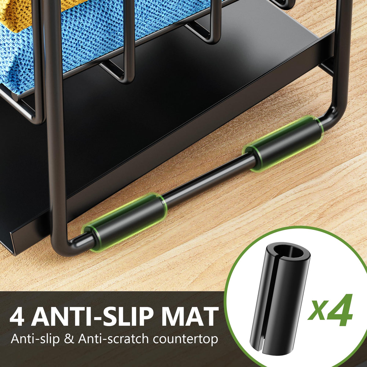 Cisily four-compartment layout keeps dishwashing essentials neatly separated and easy to reach