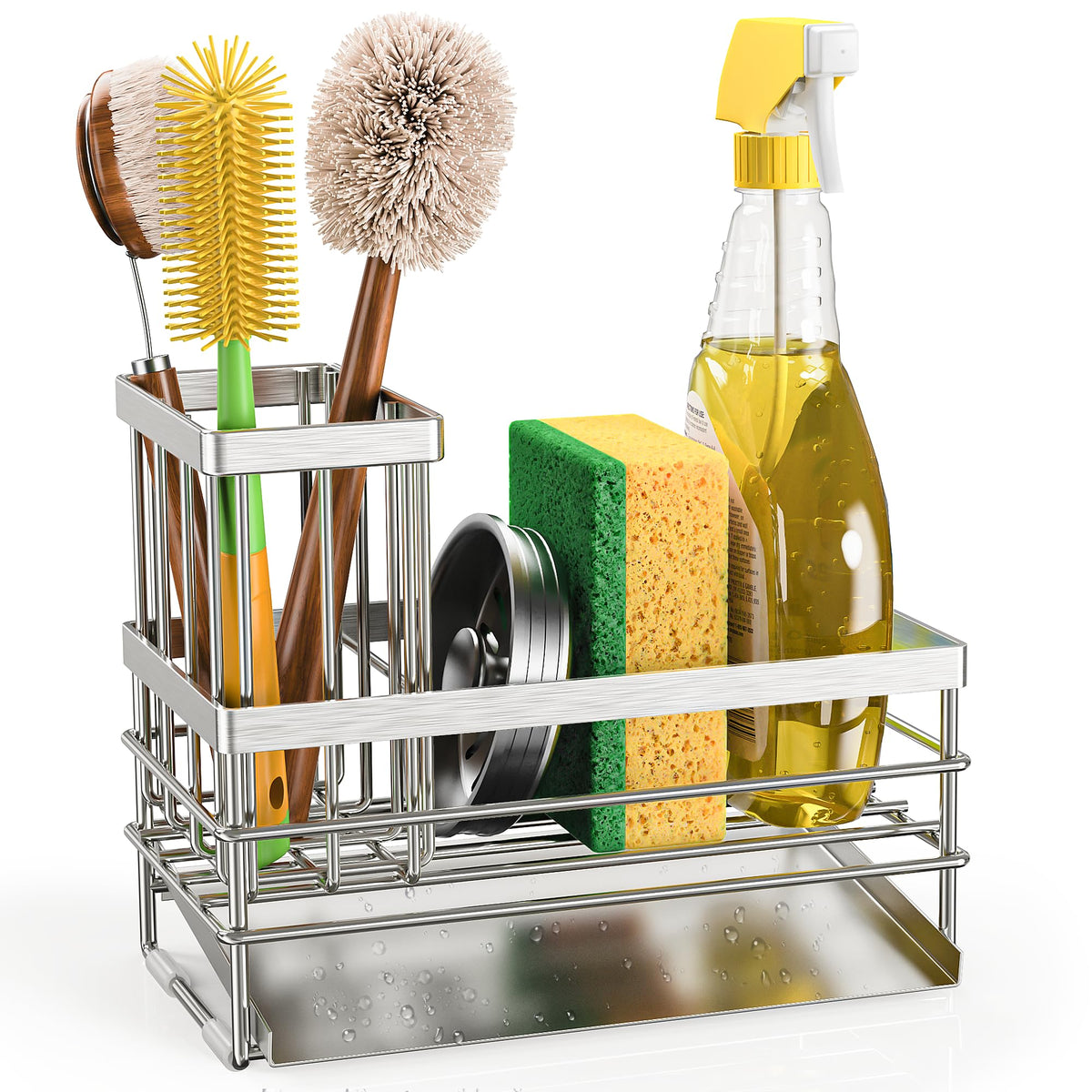 Cisily humidity-resistant caddy suitable for kitchen or bathroom use.