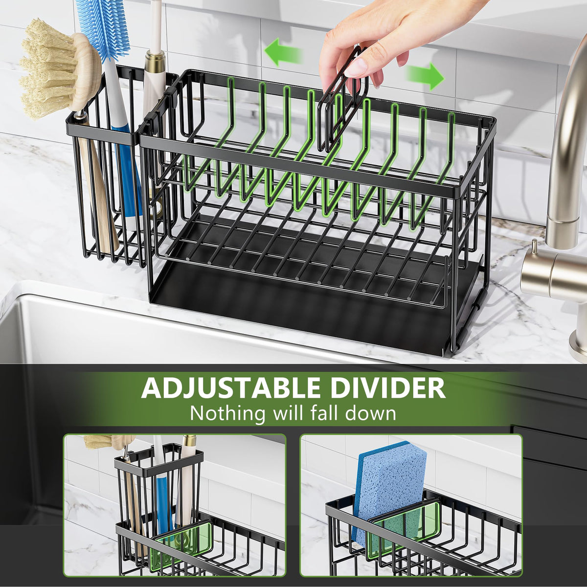 Cisily durable stainless steel construction resists corrosion for long-lasting kitchen organization