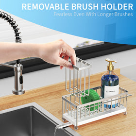 Cisily rustproof stainless steel sink organizer resists corrosion for daily use.