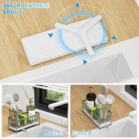 Cisily sink caddy offers a compact footprint for small counters.