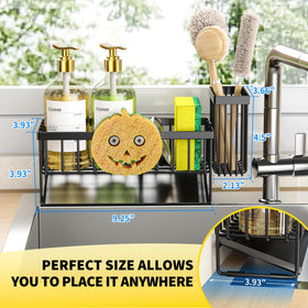Cisily sponge holder for sink saves counter space and reduces clutter.