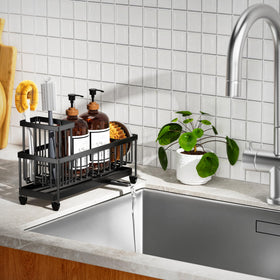Cisily no-installation sponge holder simply sits on the counter
