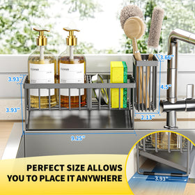 Cisily sponge holder for sink helps keep sponges tidy and accessible
