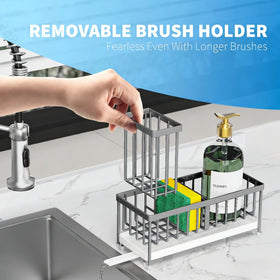 Cisily three-compartment divider organizes sponge bottle and stopper efficiently