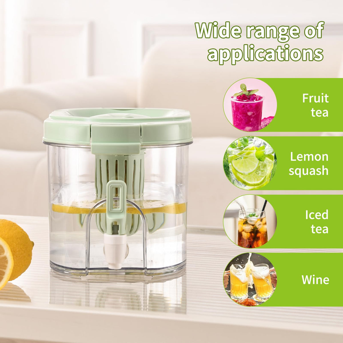 CISIREE 1-gallon capacity fridge drink dispenser ready for frequent servings