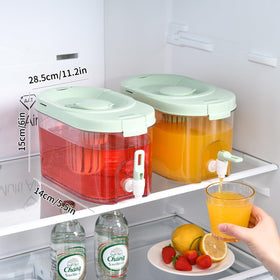 CISIREE fridge drink dispenser lid close-up, seals freshness and mess-free storage